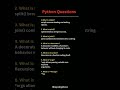 Python Basic Questions #shortsfeed #shorts #trendingshorts #trending #grow #growth #viral