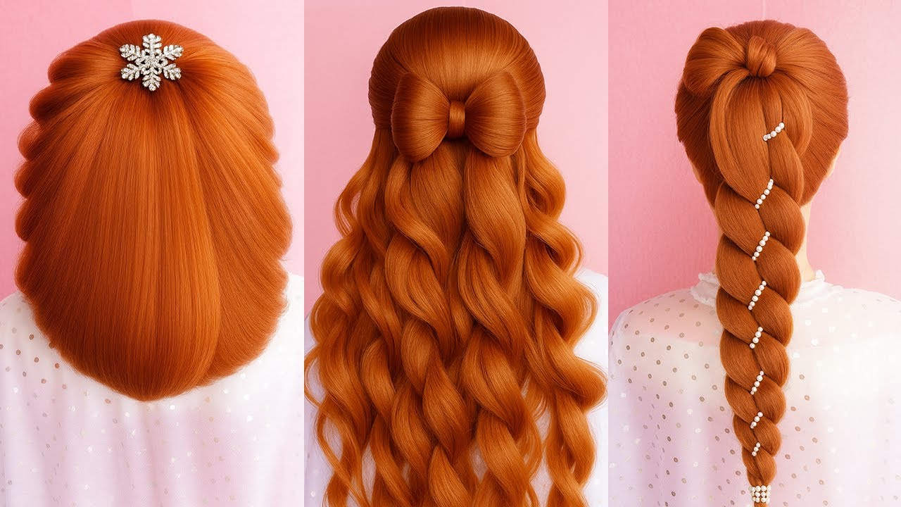 3 Peinados Para Niñas: Cabello Largo Fácil y Rápido Para Graduación Especial | Elegante Paso a Paso