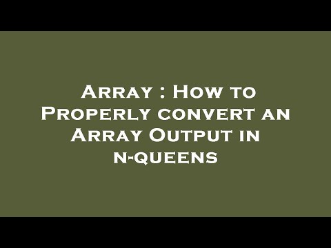 Array : How