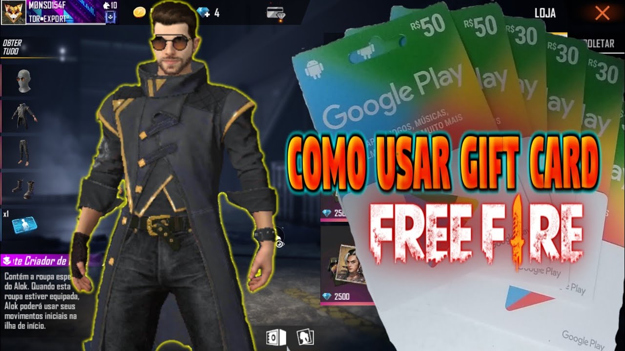 Comprar Gift Card Free Fire Google Play 1060 Diamantes