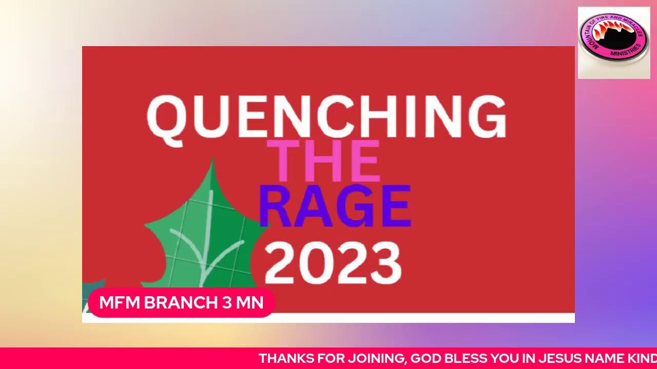 QUENCHING THE RAGE DAY 8 BY DR DK OLUKOYA YouTube