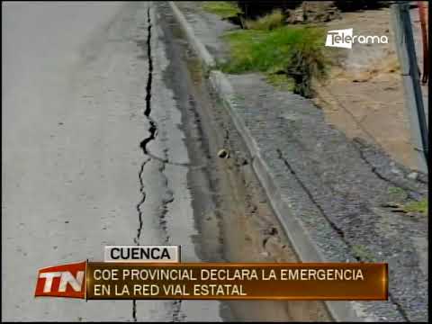 COE provincial declara la emergencia en la red vial estatal