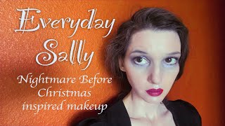 Everyday Sally - Nightmare Before Christmas Inspired Makeup - Dramatic Goth Look