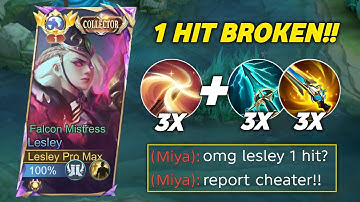 TOP GLOBAL LESLEY BEST BURST CRIT DAMAGE BUILD 1 HIT 2025!!💀 (100% BROKEN) - Mobile Legends