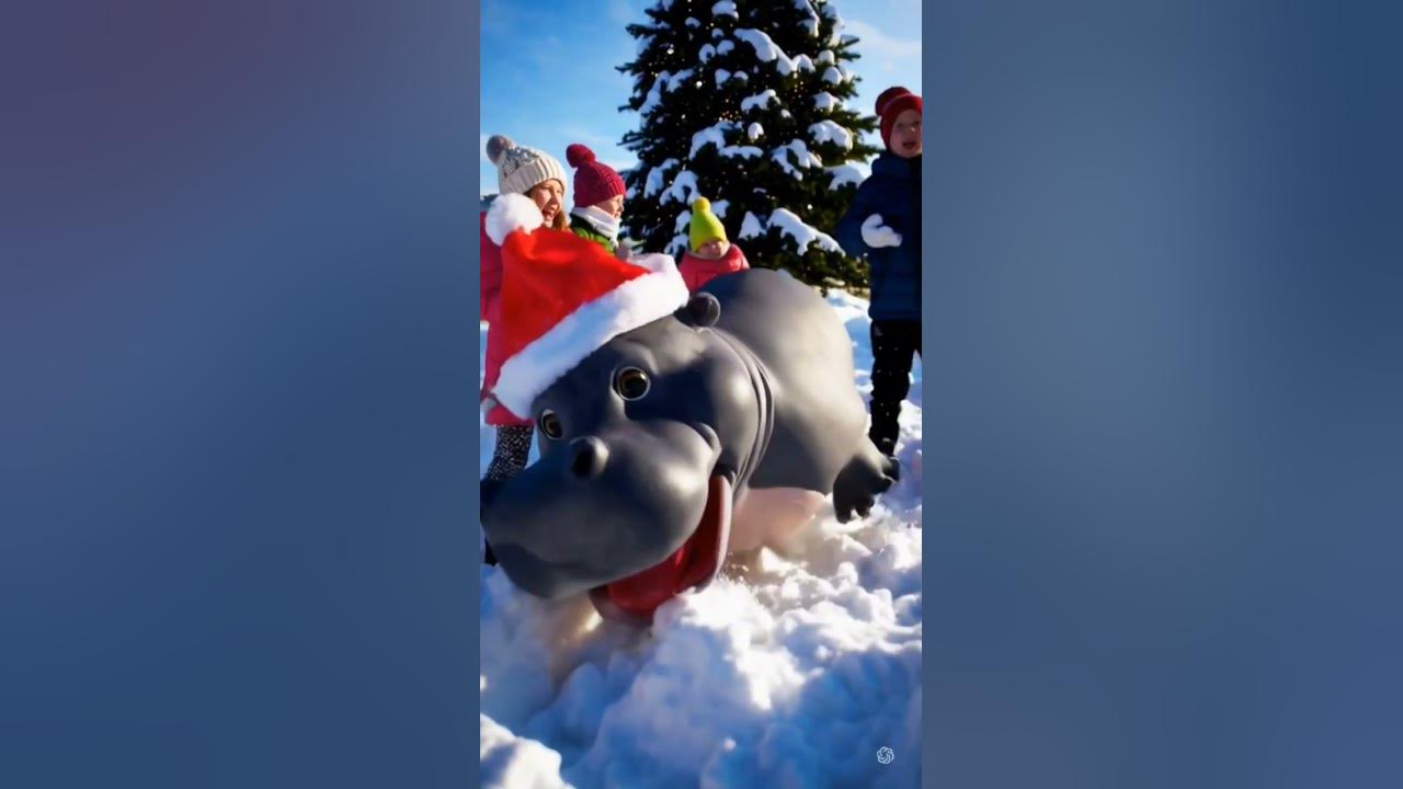 I want a hippopotamus for Christmas | Gayla Peevey song | Christmas song | Hippo Song 🦛 🎄🎁