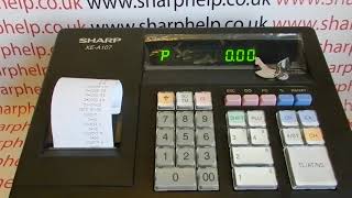 How To Switch Printer Back On Sharp XE-A107 / XEA107 / XE-A106 / XEA106 Cash Registers