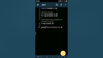 Cross Product Numpy