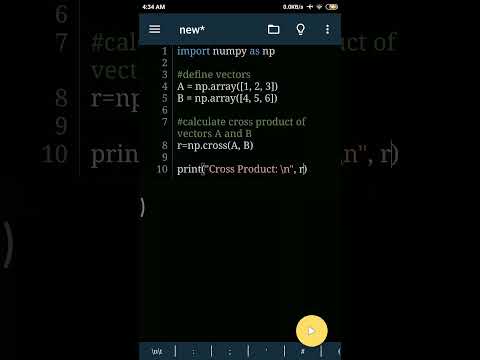 Cross Product Numpy