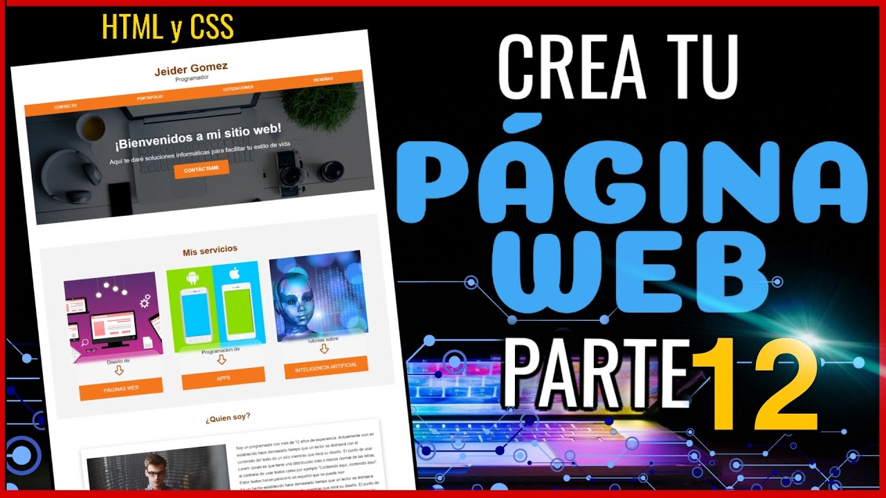 crea un sitio web con html y css desde cero || diseña una web con html ...