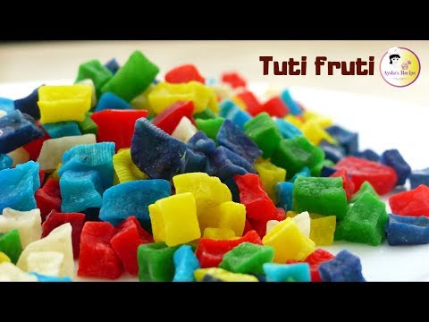 টুটি ফ্রুটি - কাঁচা পেঁপের মোরব্বা |  Tutti frutti Recipe | Homemade  tutty fruity
