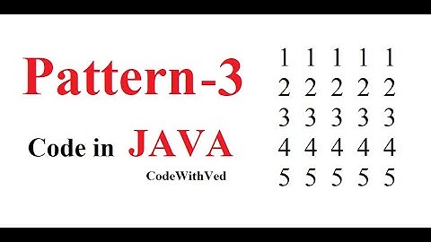 Pattern 3 || Number Pattern Print Program in java|| row same number print in pattern|| Pattern Print