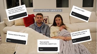 reacting to assumptions about us !! we were shocked..
