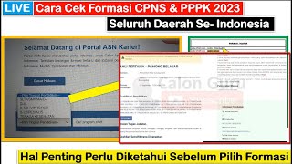 LIVE Cara Cek Formasi CPNS & PPPK 2023 Seluruh Instansi di Indonesia ,Uraian Tugas dan Gaji Diterima