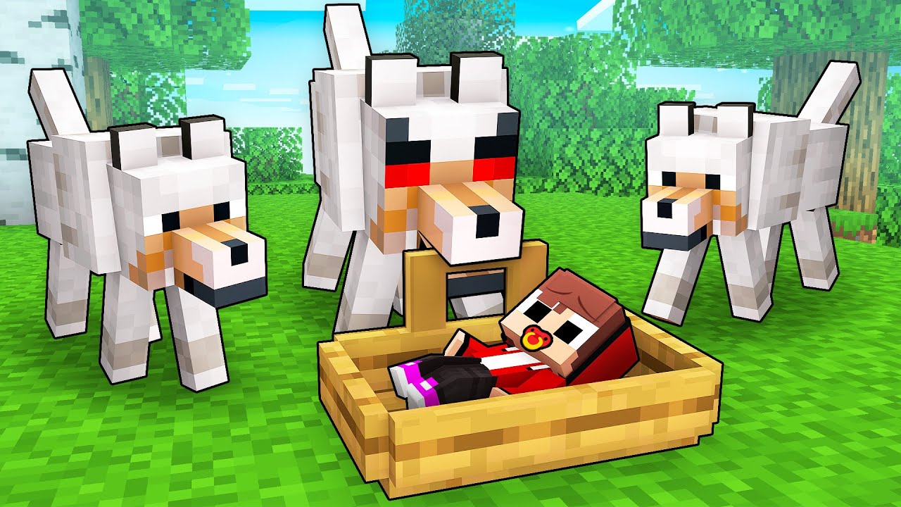 Baby JJ Adopted by Wolves - Sad Story - Maizen Minecraft Animation
