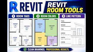 Revit Room Tags, Room Colors &amp; Line Patterns Full Tutorial