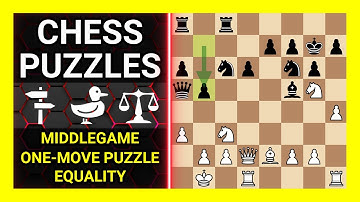 Chess Puzzles to Practice. Themes: Middlegame, One-move puzzle, Equality. Learn Chess