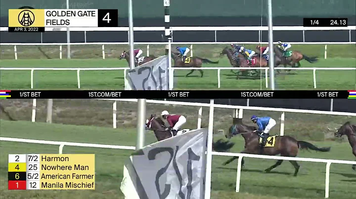 Harmon Wins Race 4 on April 3, 2022 at Golden Gate...