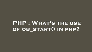 PHP : What