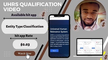 Qualification for Entity Type Classification hitapp on UHRS marketplace