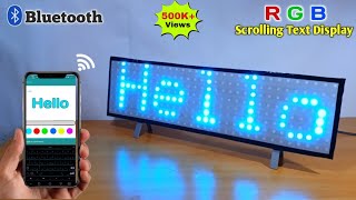 How to Make Smartphone Control RGB Scrolling Text Display LED Matrix | Large RGB LED Matrix Display screenshot 1