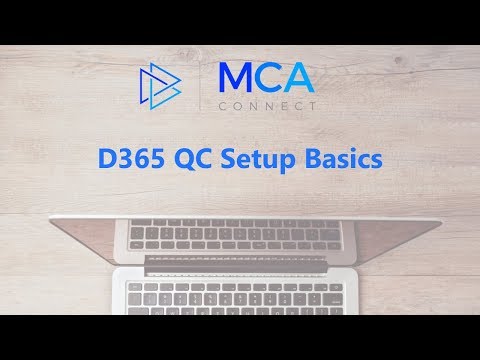 D365 QC Setup Basics