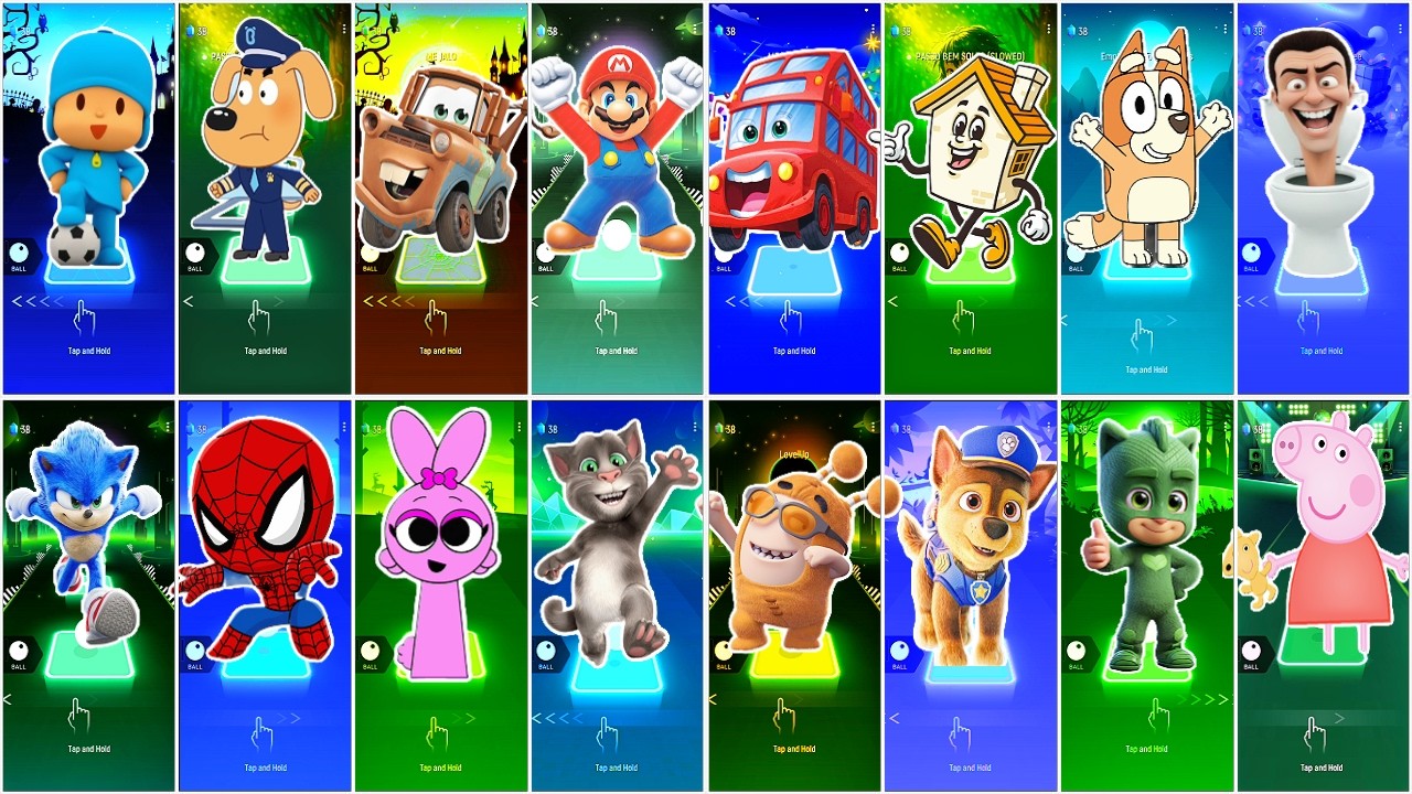 BUS EATER 🆚 EXTRA SLIDE 🆚 SKIBIDI TOILET 🆚 HOUSE HEAD 🆚 ODDBODS | Tiles Hop EDM Rush!