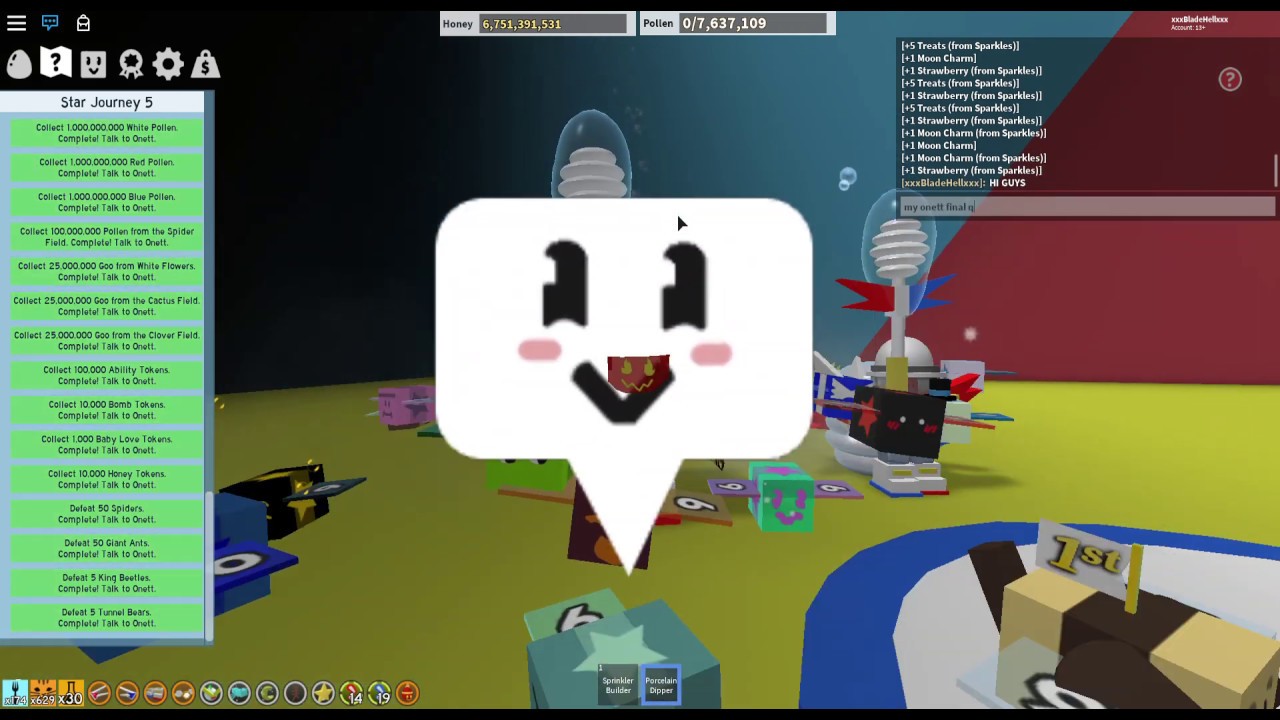 Onett S Final Quest Done Op Gifted Vicious Bee Bee Swarm Simulator Youtube - roblox bee swarm simulator sparkles tokens