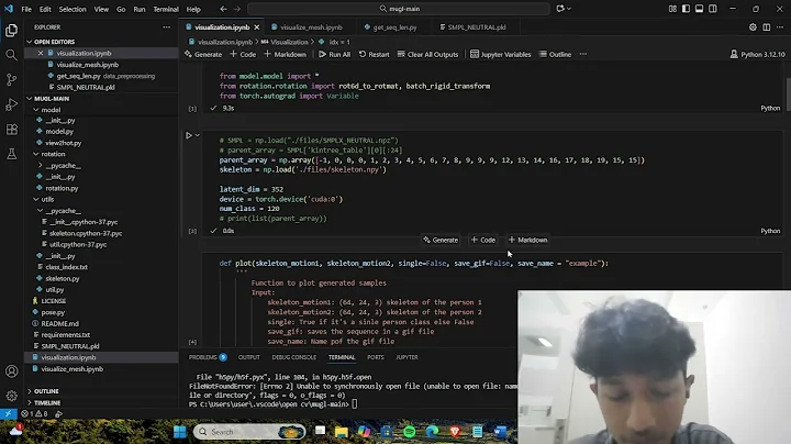 Generating 3D Human Motion with Deep Learning | Skeleton Animation Using PyTorch & SMPL Model