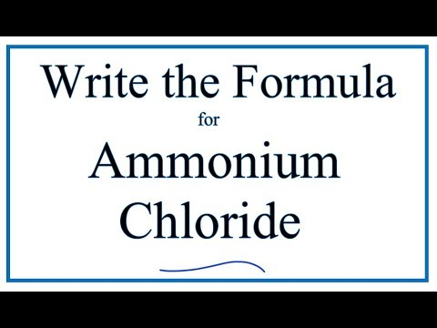 Video: Paano Makakuha Ng Ammonium Chloride