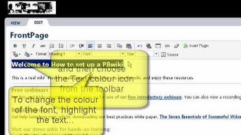 Setting up a PBWiki site