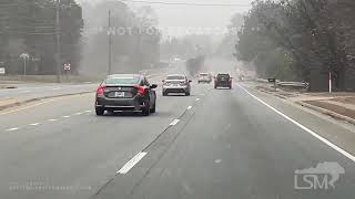 01-21-2025 Stone Mountain, GA - Winter Storm snowfall, Travel during Rush Hour