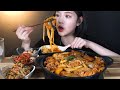 SUB)대창 우삼겹 순대 푸짐한 곱창전골 먹방 분모자 우동사리 볶음밥까지 리얼사운드 Jeongol Mukbang ASMR