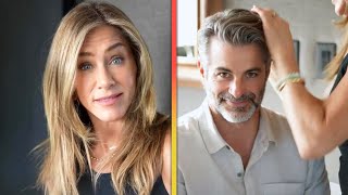Jennifer Aniston Styles Boyfriend Jim Curtis Hair In Rare Video