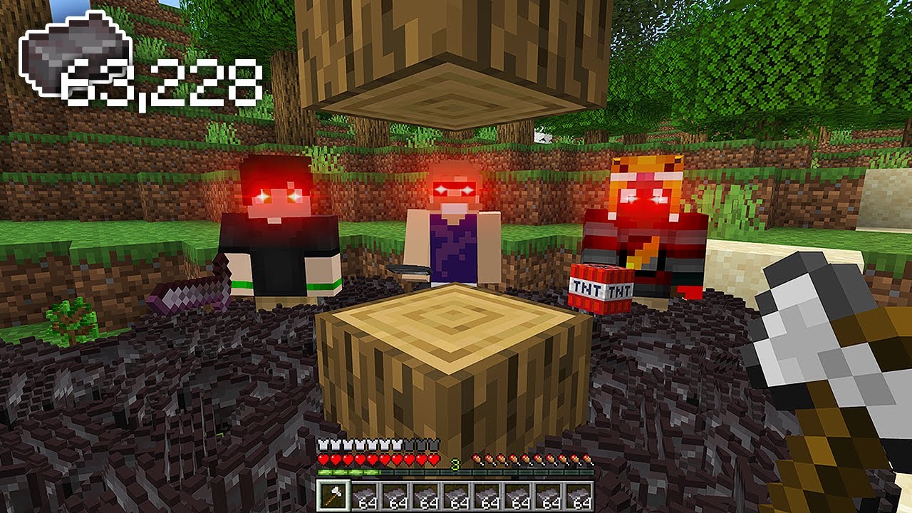 😱 Minecraft mas o HEROBRINE NOS PERSEGUE (DESAFIO: 3 CAÇADORES vs