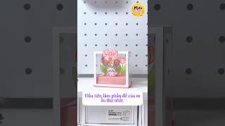 DIY Tulip Flower Desk Decor | Hộp Hoa Tulip Decor Bàn Làm Việc 🌷 DIY チューリップ花箱 #diy #handmade #craft
