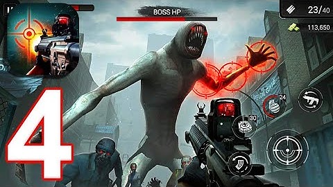 Zombie Hunter D Day2 - Chapter 4 + Boss Fight - Gameplay Walkthrough, (iOS, Android)
