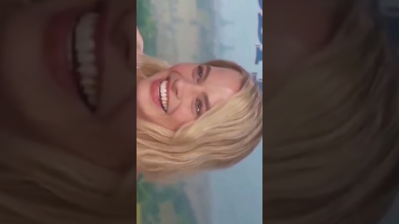 Margot Robbie surprised by her brother Cameron Robbie in MTV interview 😍 shorts 
