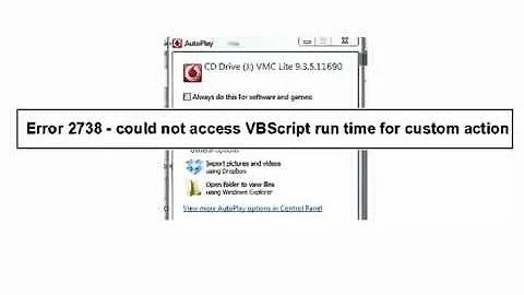 Error 2738 solutions - could not access VBScript run time for custom action