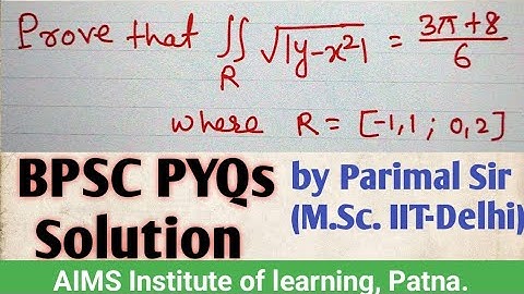 BPSC PYQs | Calculus | Math Optional |imp.Ques #AIMS #BPSC #bscmaths | Parimal Sir (M.Sc. IIT-Delhi)