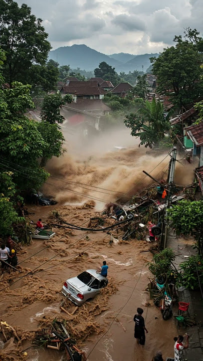 Detik Detik Rumah Warga Diterjang Banjir Bandang Mendadak, Warga Panik!