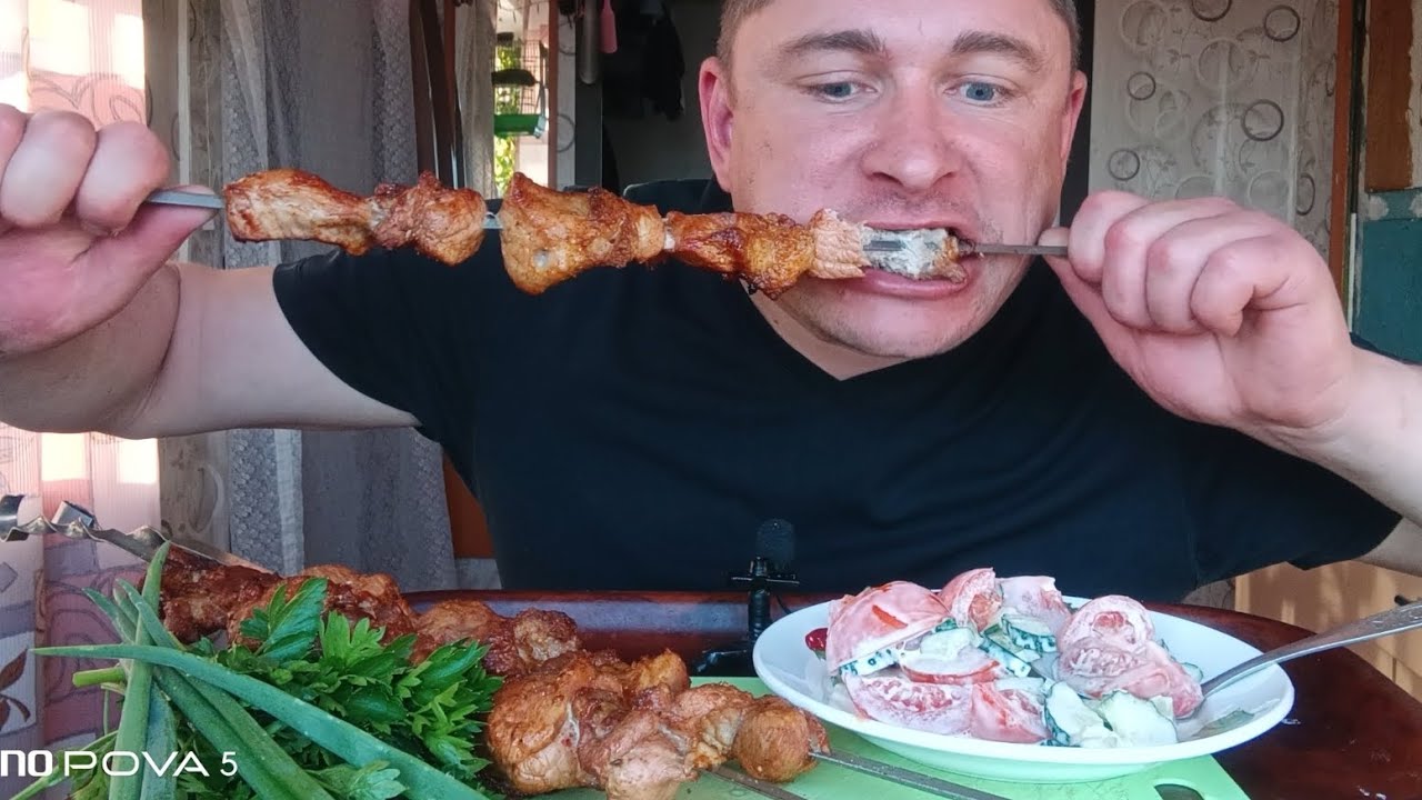 Мукбанг/обжор/вкусняшки/шашлык/mukbang/devoured/