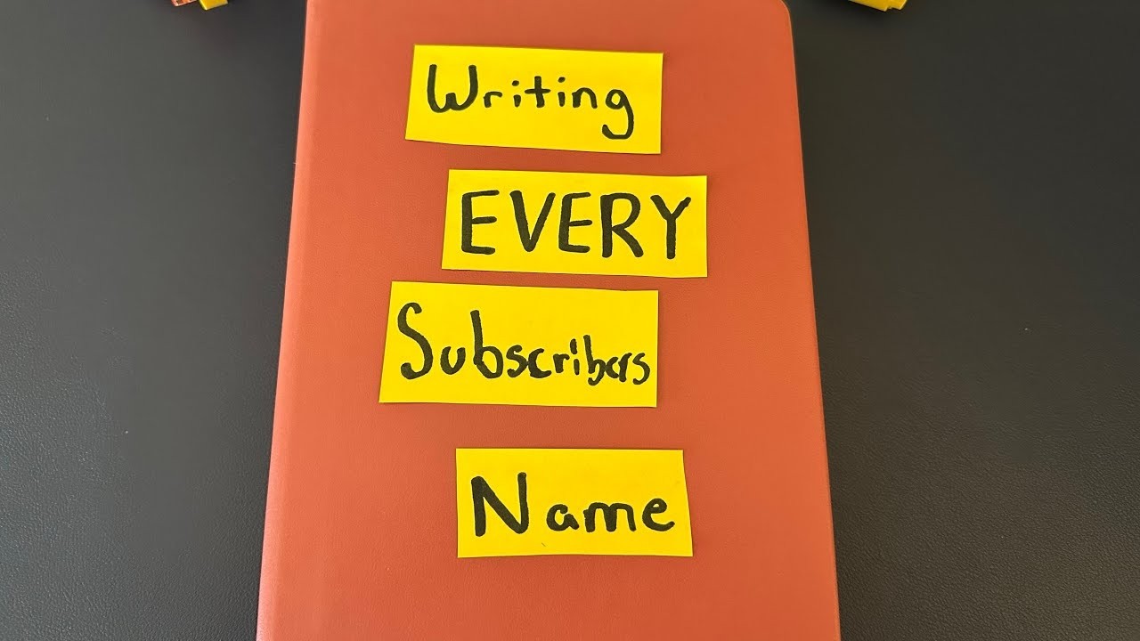 Writing subscribers names and giving compliments ✍️💕