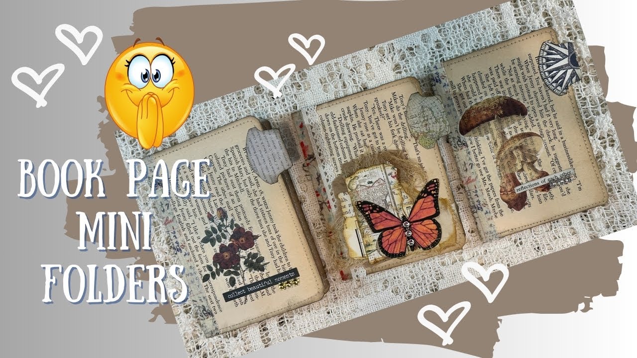 DIY Mini Folders from Vintage Book Pages | Easy Junk Journal Tutorial