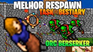 Melhor Respaw pra Task e Bestiary - Orc Berserker #tibia #tibiaglobal