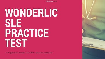 Wonderlic SLE Practice Questions