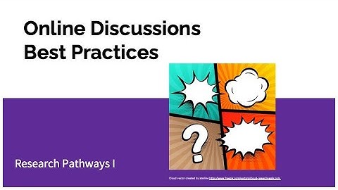 Best Practices in Online Discussion Boards