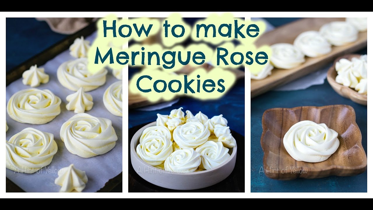 Meringue Rose Cookies (in HINDI) How to make Meringue Roses in