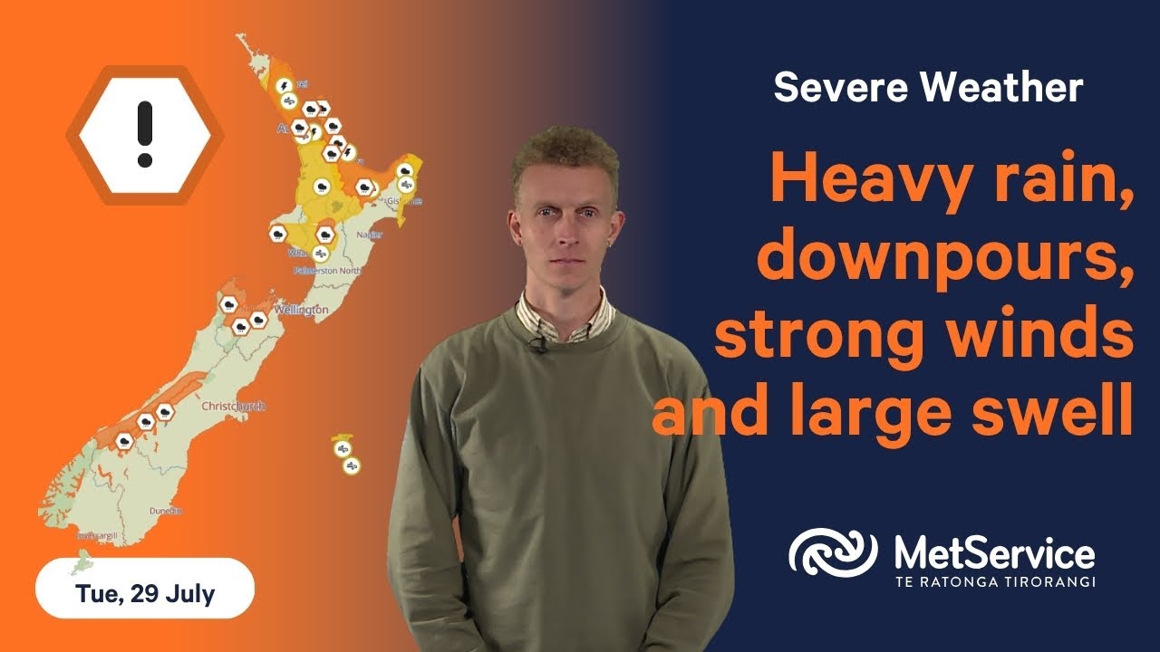 NZ Severe Weather Update - Monday 28 July 2025 - YouTube
