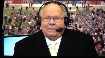 Verne Lundquist signing off for the last time calling College Football on CBS 12/10/16