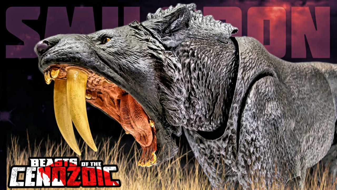 BEASTS OF THE CENOZOIC!!! Super Articulated 1/12 scale SMILODON Review ...
